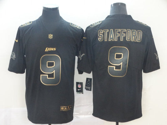 Men's Detroit Lions #9 Matthew Stafford Black Game Player Jersey1