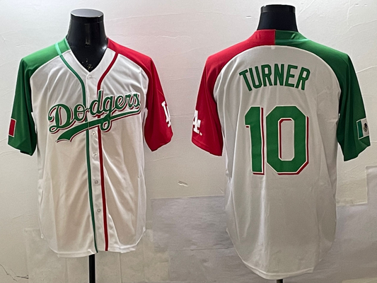 Men's Los Angeles Dodgers Justin Turner #10 White Replica Player jersey