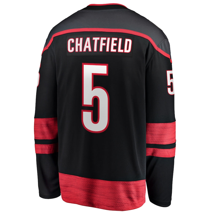 Jalen Chatfield Carolina Hurricanes   Home Premier Breakaway  Jersey - Black