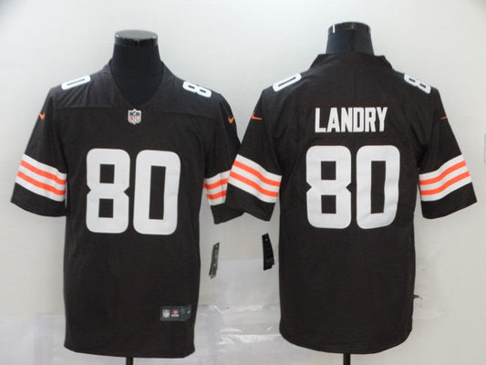 Men's Cleveland Browns Jarvis Landry #80 Brown Game Player Jersey1