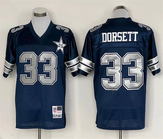 Men's Dallas Cowboys Tony Dorsett Mitchell & Ness Navy Legacy Replica Player Jersey1