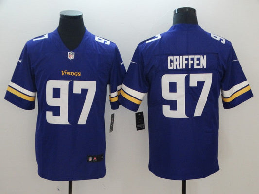 Men's Minnesota Vikings Everson Griffin #97 Purple Game Jersey1