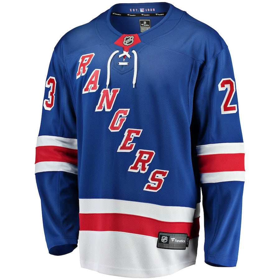 Adam Fox New York Rangers   Home Breakaway Replica Jersey - Blue