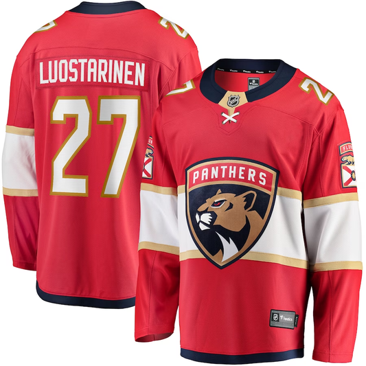 Men's Florida Panthers Eetu Luostarinen #27 Red Home Breakaway Player Jersey1