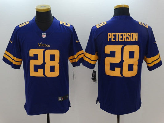 Men's Minnesota Vikings Adrian Peterson #28 Purple Game Player jersey