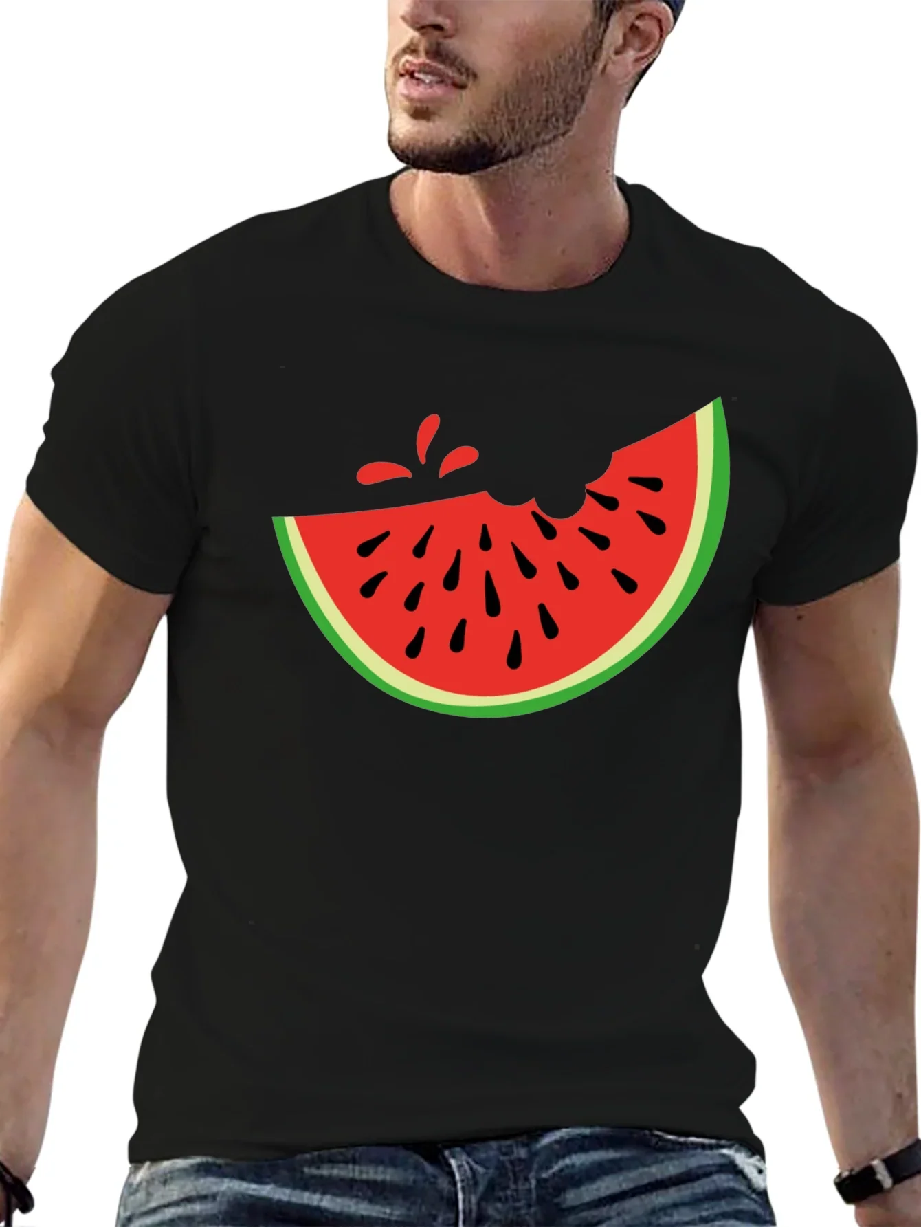 Watermelon Slice Graphic Tee - Casual Summer Style
