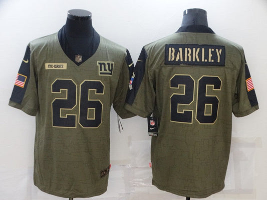 Men's New York Giants Saquon Barkley #26 Brown Player Game jersey