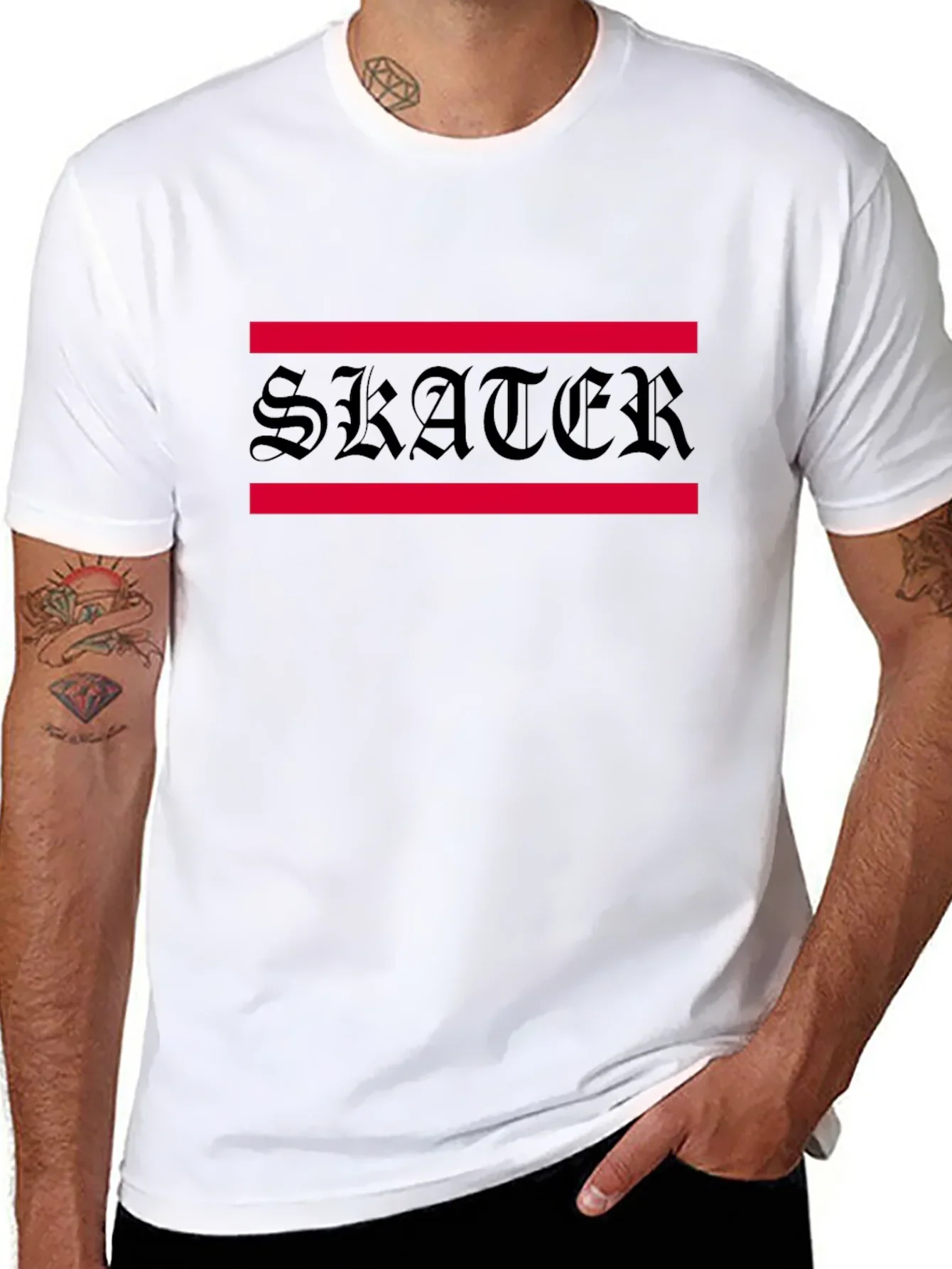 Skater Graphic Tee - Black Cotton Blend