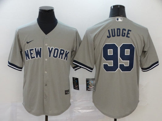 Men's New York Yankees Aaron Judge #99 Gray Replica Baseball Jersey1