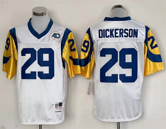 Men's San Louis Rams Eric Dickerson Mitchell & Ness White Legacy Replica Jersey1