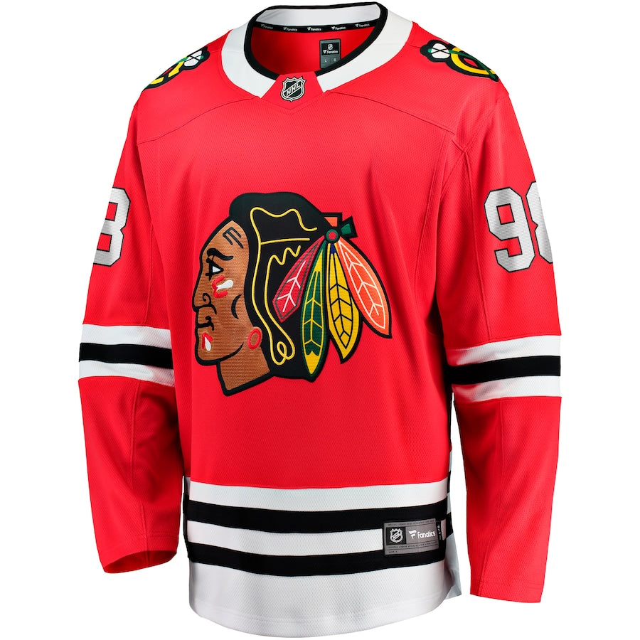 Connor Bedard Chicago Blackhawks   Home Breakaway  Jersey - Red