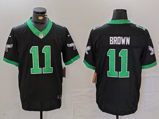 Men's Philadelphia Eagles A.J. Brown #11 Black Vapor F.U.S.E. Limited Jersey1