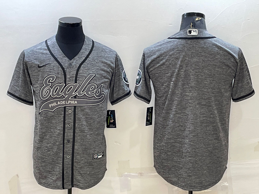 Men's Philadelphia Eagles Gray Blank Game jersey