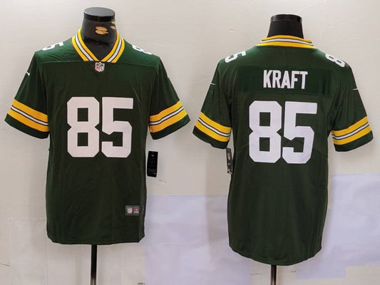 Men's Green Bay Packers Tucker Kraft #85 Green Game Jersey1