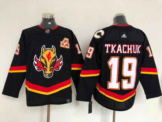 Men's Calgary Flames Matthew Tkachuk #19 Black Breakaway Player jersey