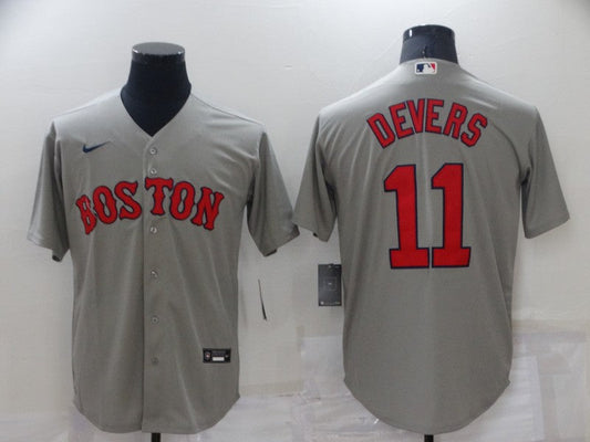 Men's Boston Red Sox Rafael Devers #11 Gray Replica Baseball Jersey1