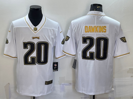 Men's Philadelphia Eagles Brian Dawkins #20 White Player Game jersey