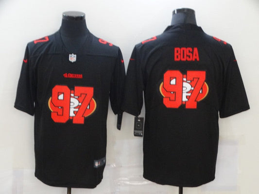 Men's San Francisco 49ers #97 Nick Bosa Black Authentic Game jersey