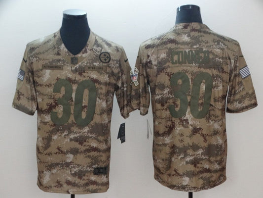Men's Pittsburgh Steelers James Conner #30 Camouflage Game Jersey1