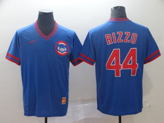Men's Chicago Cubs Anthony Rizzo #44 Blue Stitched Jersey1