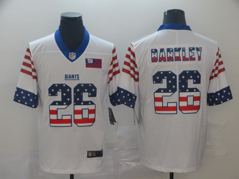 Men's New York Giants Saquon Barkley #26 White Game Player jersey