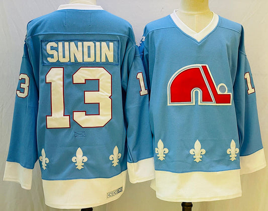 Men's Colorado Avalanche Mats Sundin #13 Blue Player Game jersey