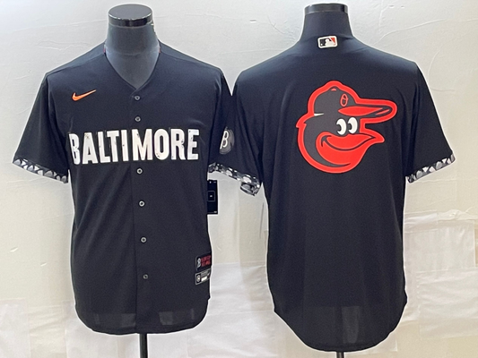 Men's Baltimore Orioles Black 2023 City Connect Replica Player Jersey1