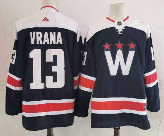 Men's Washington Capitals Jakub Vrana #13 Navy Home Breakaway Player jersey