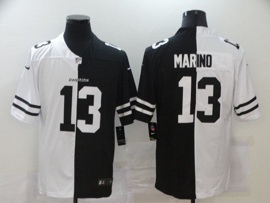 Men's Miami Dolphins Dan Marino #13 Black/White Game jersey