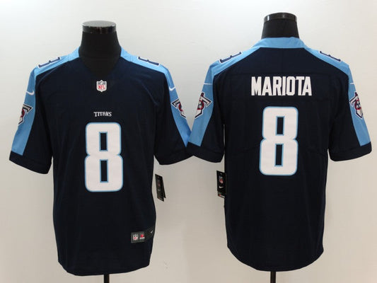 Men's Tennessee Titans Marcus Mariota #8 Navy Game Player Jersey1