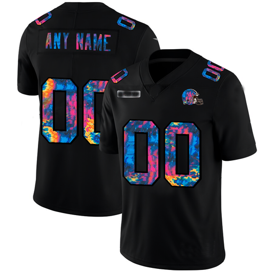 Custom1 Cleveland Browns Multi-Color Black 2020 Crucial Catch Vapor Untouchable Limited Stitched American Football Jerseys