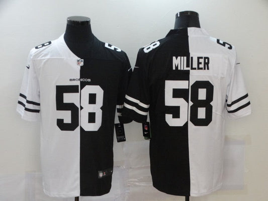 Men's Denver Broncos Von Miller #58 Black/White Game Jersey1