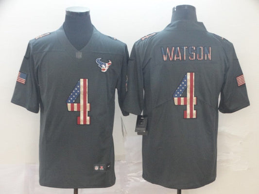 Men's Houston Texans Deshaun Watson #4 Black Team Game Jersey1