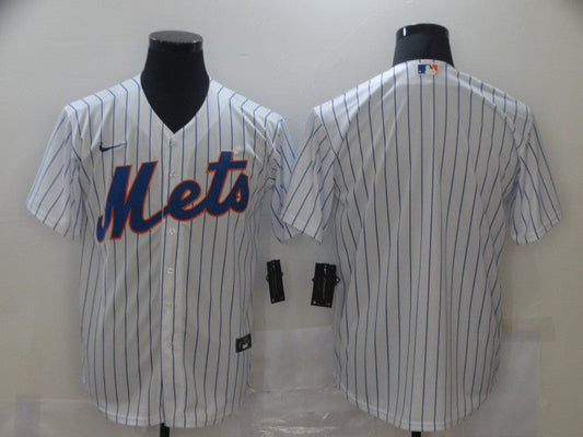Men's New York Mets White Home Replica Blank Jersey1