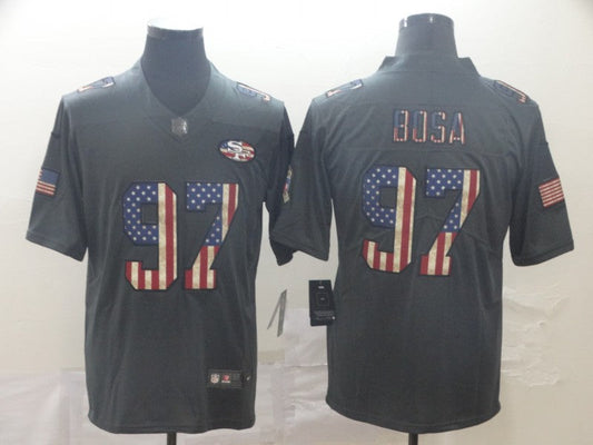 Men's San Francisco 49ers #97 Nick Bosa Black Game Player jersey