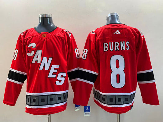 Men's Carolina Hurricanes Brent Burns #8 Red Home Breakaway Player jersey