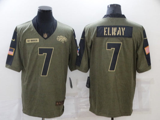 Men's Denver Broncos John Elway #7 Brown Game Jersey1