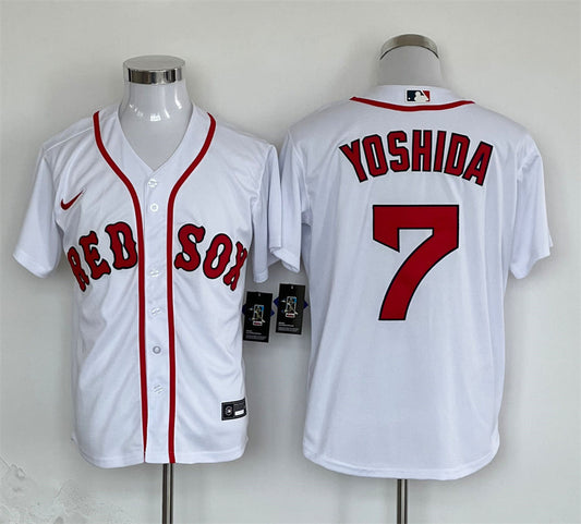 Men's Boston Red Sox Masataka Yoshida #7 White Replica Player Jersey1