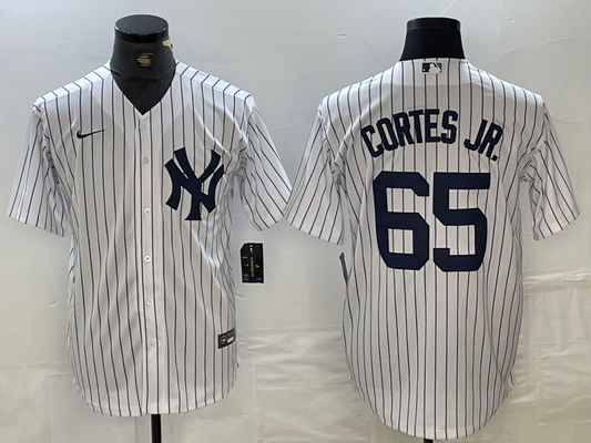 Men's New York Yankees Nestor Cortes Jr. #65 White Replica Player jersey