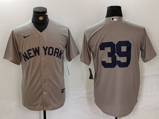 Men's New York Yankees Jose Trevino #39 Gray Replica Player Name Jersey1