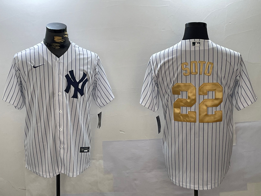 Men's New York Yankees Juan Soto #22 White Player Game jersey