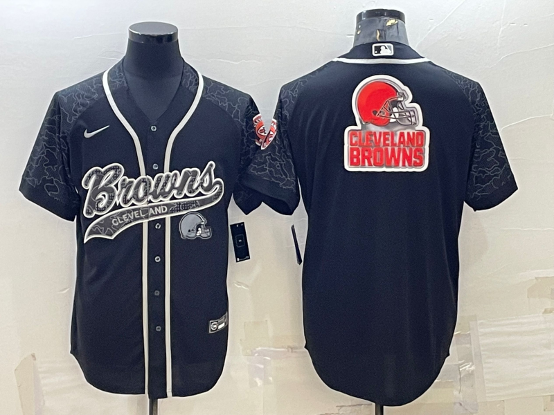 Men's Cleveland Browns Black RFLCTV Limited Jersey1