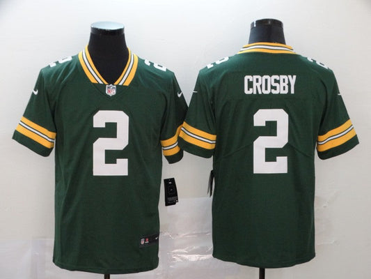 Men's Green Bay Packers Mason Crosby #2 Green Game Jersey1