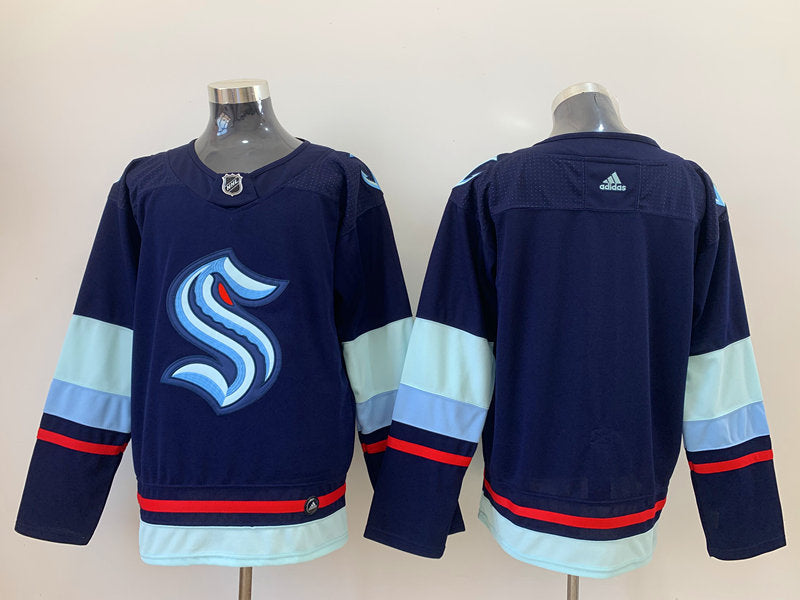 Men's Seattle Kraken Deep Sea Blue Home Breakaway Blank jersey