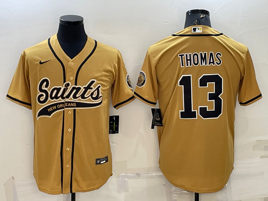 Men's New Orleans Saints Michael Thomas #13 Yellow Game jersey Joint Edition