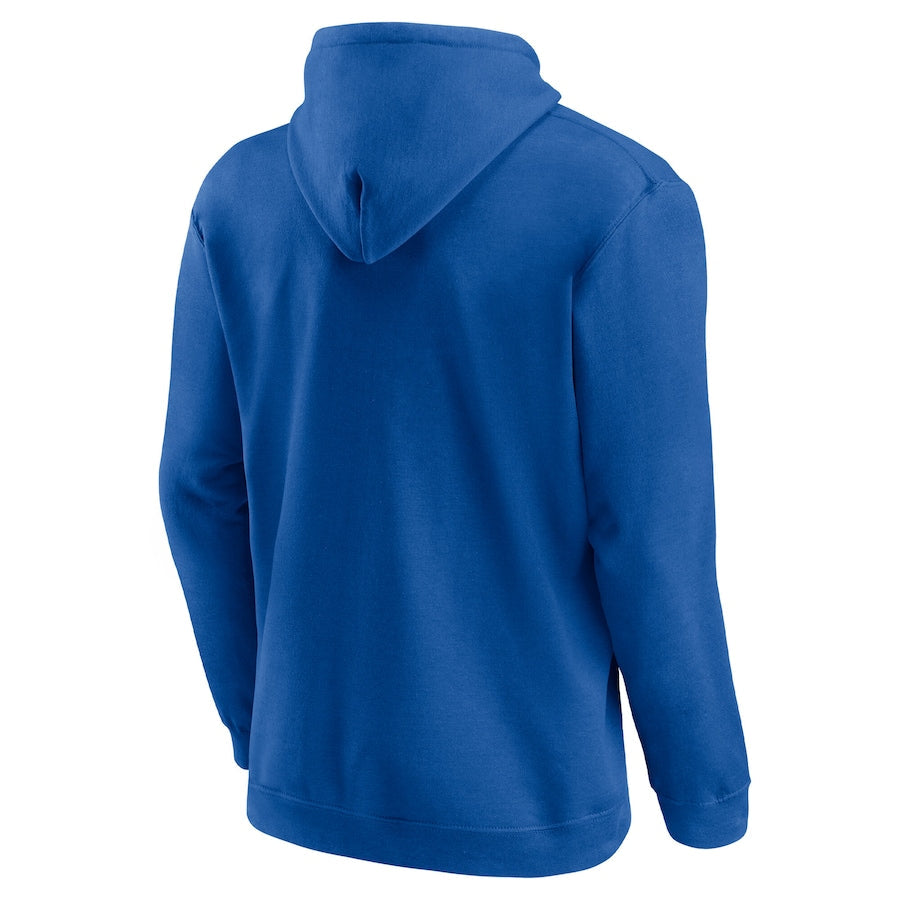 Men's Edmonton Oilers Fanatics Royal 2025 Stanley Cup Playoffs Breakout Fleece Pullover Hoodie