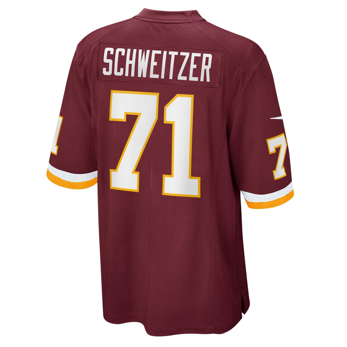 Wes Schweitzer Washington Football Team Nike Game   Jersey - Burgundy