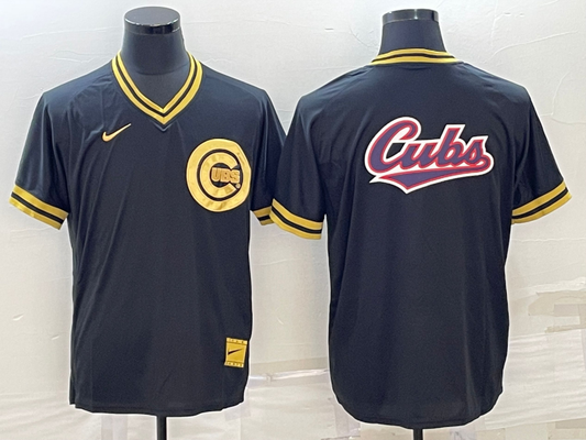 Men's Chicago Cubs Black Alternate Replica Team Jersey1