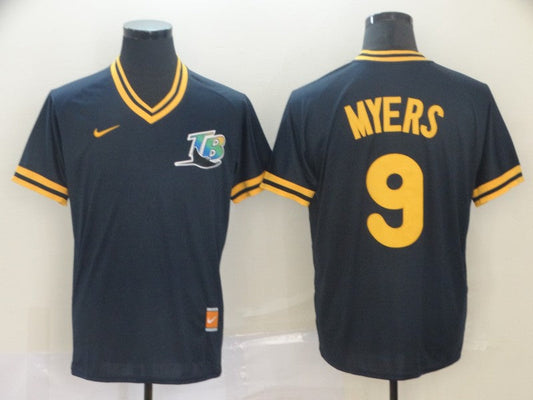 Men's Tampa Bay Rays Wil Myers #9 Navy Replica Baseball Jersey1