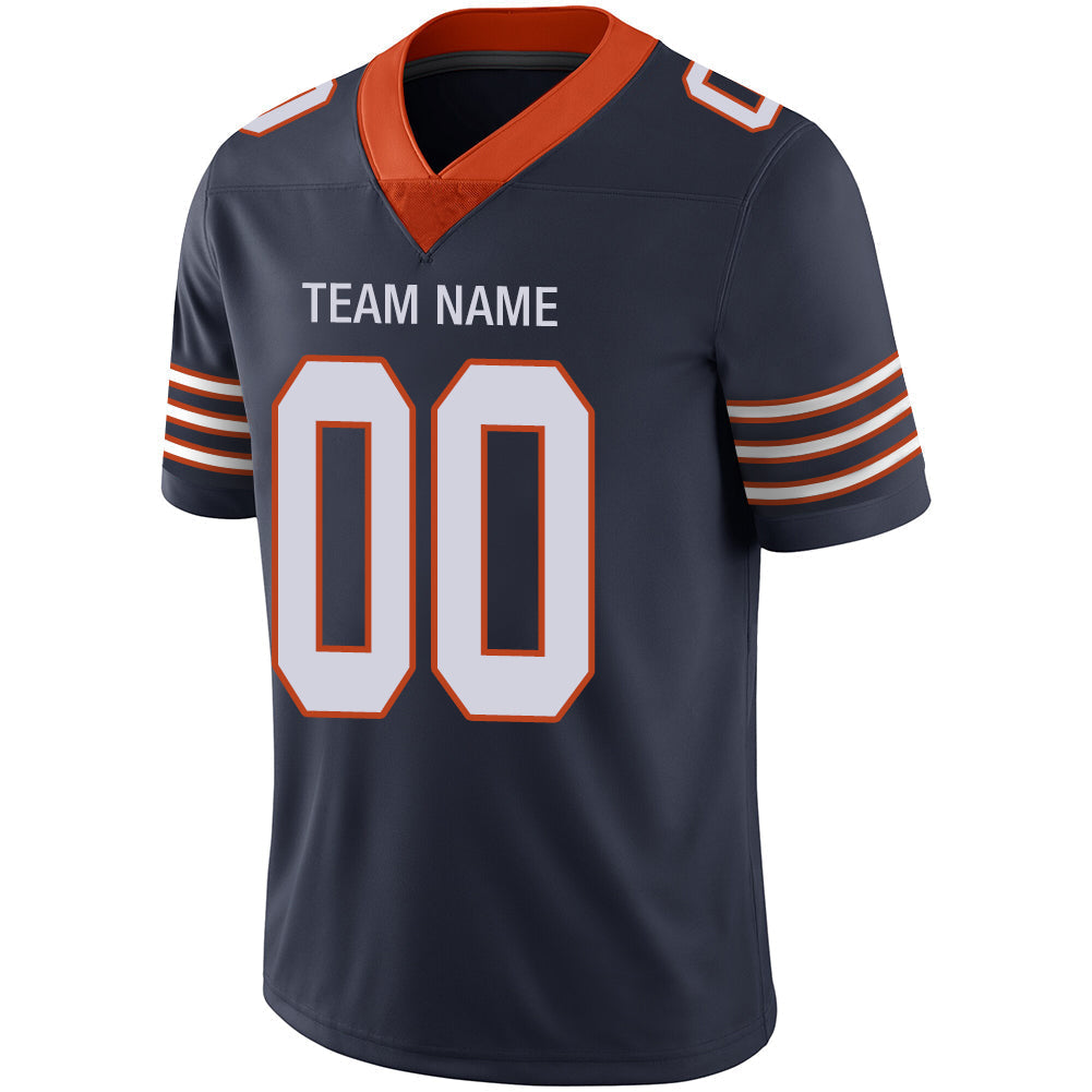 Custom C.Bear Stitched American Football Jerseys Personalize Birthday Gifts Navy Jersey